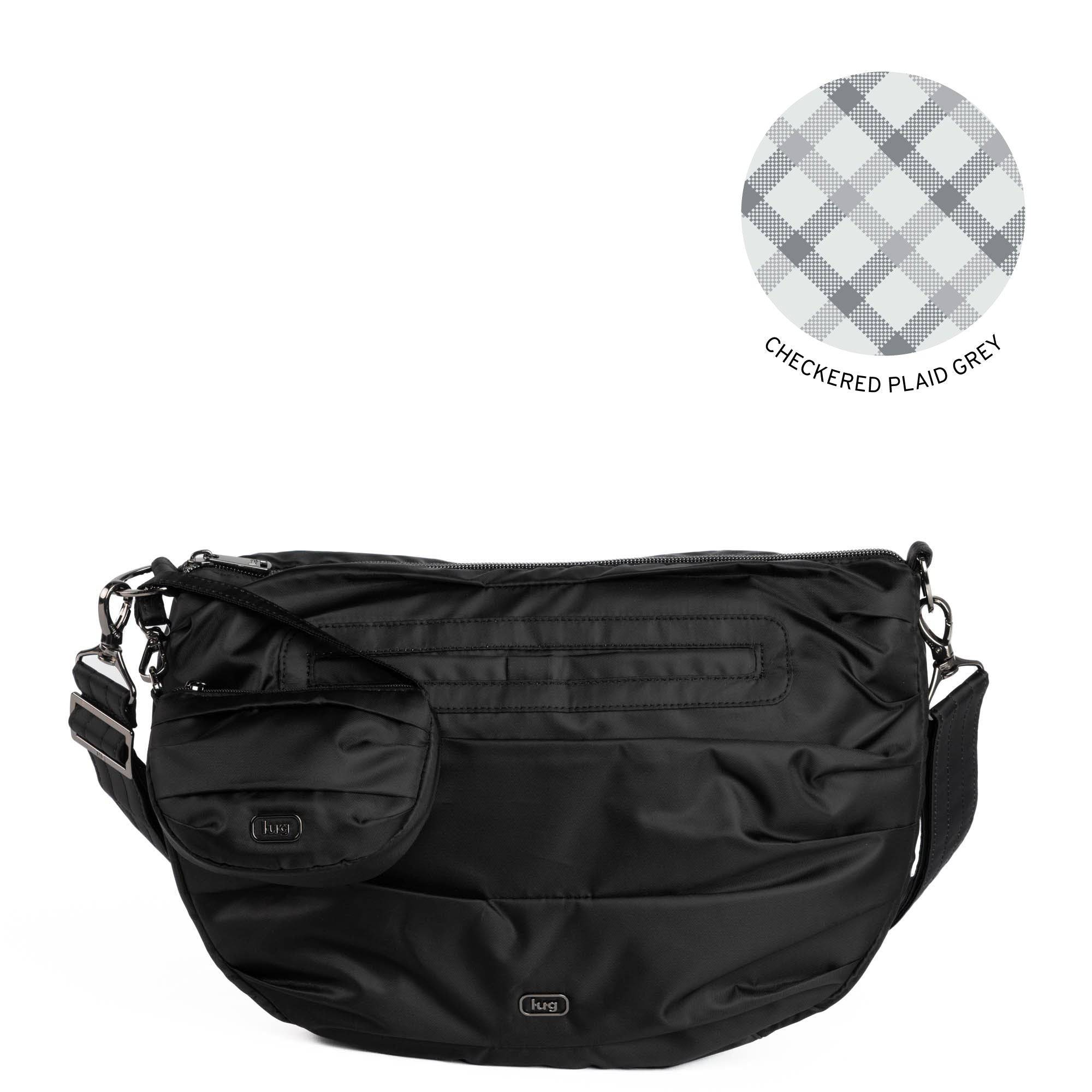 Scuffle Pleated Crossbody Bag with Disco Pouch - BLACK - Scuffle_Black